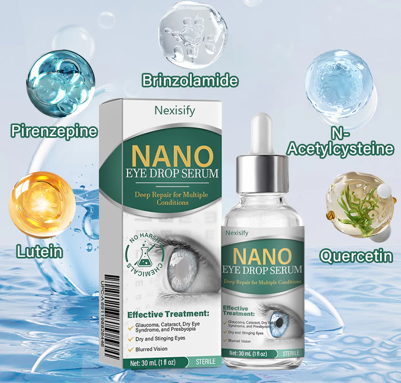Nexisify® Nano Eye Drops Serum ✅FDA Approved(Suitable for presbyopia, dry eye syndrome, glaucoma, and cataracts) ☘️☘️
