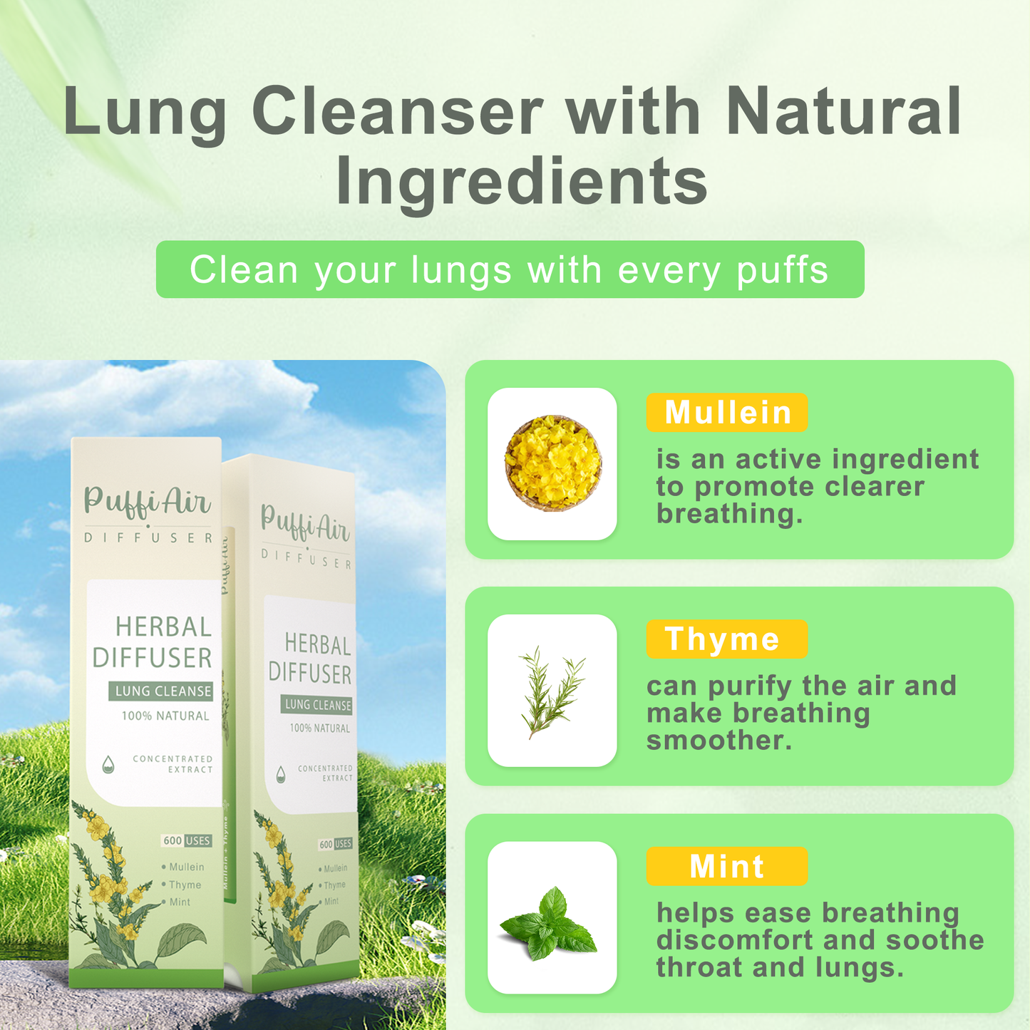 New Upgrade Herbal Diffuser - 600 Uses
