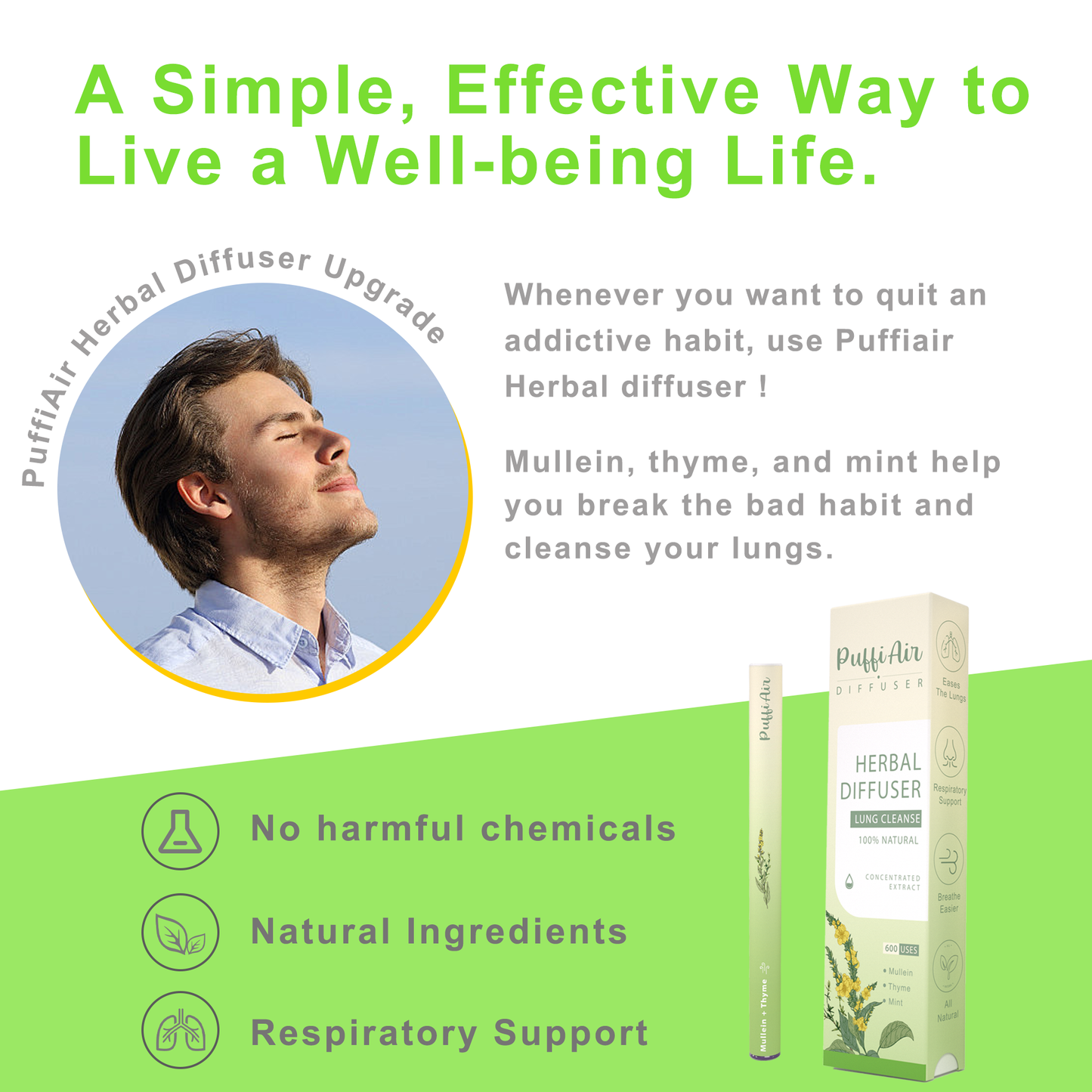 New Upgrade Herbal Diffuser - 600 Uses
